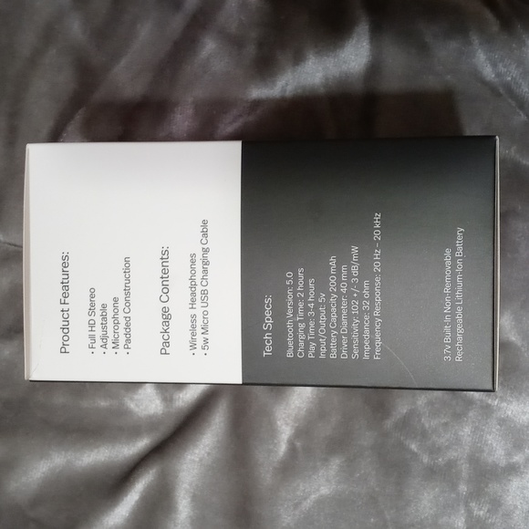 BNWT NIB POLAROID BLUETOOTH WIRELESS HEADPHONES W/MIC - Picture 4 of 6